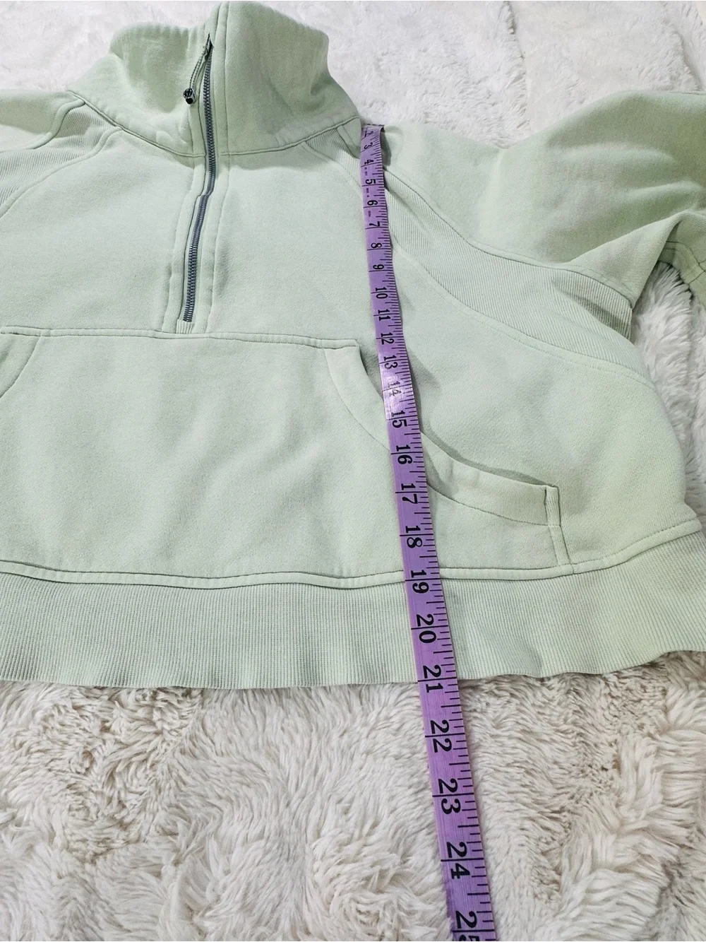 Lululemon Scuba Oversized 1/2 Half-Zip Hoodie  Mint Size XL/XXL Orangetheory